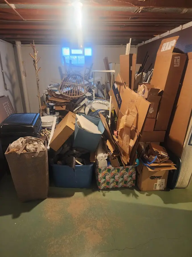 Roll-off dumpster container at job site for 20 Yard Dumpster Rental in Keyser